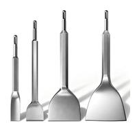 Set di Scalpello SDS Plus da 4 pezzi 100mm + 75mm + 40mm + 20mm Scalpelli Piatto SDS Plus per la Rimozione Rapida di Piastrelle, Cemento, Pietra Naturale