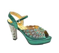 Set di scarpe e borsa da donna per feste in scarpe e borse da abbinare con strass e tacchi alti, En8 Only Scarpe, 43 EU