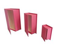 Set di scatole a forma di libro, 3 diverse dimensioni, scatola libro finto, libro contenitore, scatola libro cartone, Made in Italy di alto design, fatte a mano (Motivo 3)