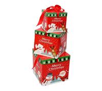 Set Di Scatole Natalizie Impilabili - Accessorio per Scena di Festa | Scatole Impilabili Decorazioni Natalizie,Per Soggiorno Camera Da Sala Da Pranzo Balcone Caramelle Giocattoli Gioielli Libri