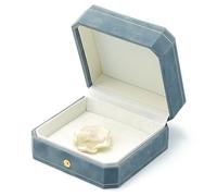 Set di scatole portagioie, organizer in velluto for perle, collane, braccialetti, anelli, orecchini e spille, elegante scatola for donna Conservazione dei gioielli(Blauw,9.7 * 5.4 * 9.7cm)