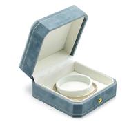 Set di scatole portagioie, organizer in velluto for perle, collane, braccialetti, anelli, orecchini e spille, elegante scatola for donna Conservazione dei gioielli(Blauw,9.7 * 9.7 * 5.4cm)