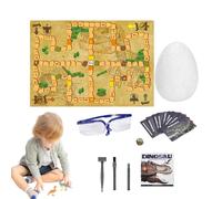 Set di scavo di dinosauri - Set di fossili di gioco educativo da 9,06 pollici | Sets interattivo Excavation - Giocattolo educativo da scavo 1,58 kg con uova, strumenti, carte e bicchieri per un d