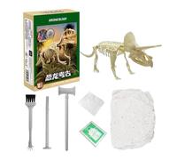 Set di scavo di fossili di dinosauro - Kit interattivo di scavo di dinosauri con modello di scheletro 3D, puzzle da esposizione costruibile per bambini, e ragazze | per l'apprendimento STEM