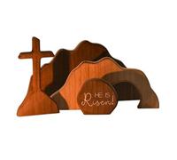 Set di Scena di risurrezione di Pasqua, Decorazioni della Scena di Gesù Natività, Figurana per la casa Cristiana di Primavera, 23 cm, Facile da Usare, Decorativo per la casa, Tavolo
