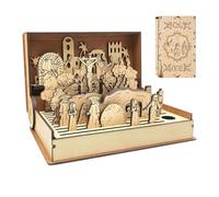 Set di Scena di Risurrezione di Pasqua,Famiglia Regalo della Settimana Santa Pasqua, Scena di Risurrezione per La Risurrezione 'Arredamento di Pasqua in Legno,2025 Libro di Playset della Settimana