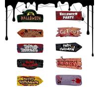 Set di scet di decorawzioni del giardieno di Halloween per esterno, sret in 10 parti con segnali inquietanti derl giardino, decorazioni esterne inquieetanti per prato, percorsi e feste drel cimitero |