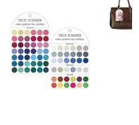 Set di schede con di colori, abbinato per l'analisi dei | Biglietti coordinati con colori per guardaroba professionale, armadio, shopping, trucco quotidiano