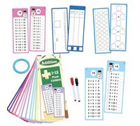 Set di schede flash per moltiplicazione matematica, set da 0 a 12 tavoli per l'apprendimento, esercitazioni, per scuola elementare, scuola, studenti, insegnanti, educazione STEM, set regalo