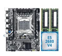 Set di schede madri da gioco X99 con CPU Xeon E5 2680 V4 e memoria DD4 32G (2 * 16G) 2133MHz NVME M.2 3 for computer desktop(Motherboard+CPU)