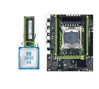 Set di schede madri X99 con CPU LGA2011-3 Xeon E5 2630 V4 DDR4 16 GB (1 * 16 GB) 2133 MHz RAM NVME M.2 SATA Accessori for computer(Motherboard+CPU+RAM)
