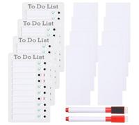 Set di schede memo staccabili per lista delle cose da fare, 4 pianificatori di attività personalizzabili con sistema a scorrimento, 2 pennarelli e 8 carte di ricambio