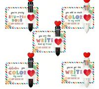 Set di schede penna multicolore per lo scambio di ei bambini | Carta liscia per superfici, finitura opaca senza sbavature, funziona con qualsiasi tipo di penna, ideale per scrivere o