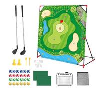 Set di schegge per interni, putter di allenamento interattivo da 137 x 137 cm: set da golf per interni con 24 palline con supporto, interattivo per cortile