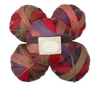 Set di sciarpa, scialle e cappello in lana Duan Dye arcobaleno, 500 g, tessuti a mano - Accessori lavorati a maglia colorati for tutte le stagioni(04color)