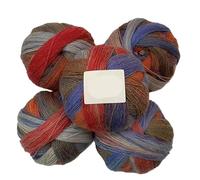 Set di sciarpa, scialle e cappello in lana Duan Dye arcobaleno, 500 g, tessuti a mano - Accessori lavorati a maglia colorati for tutte le stagioni(12color)