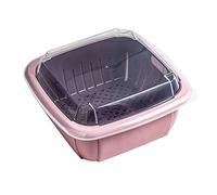 Set di scolapasta per cucina pieghevole 2 in 1 cesto lavaggio multifunzionale e scatola conservazione alimentare con coperchio frutta verdure