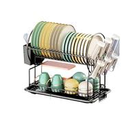 Set Di Scolapiatti A 2 Livelli, Portabicchieri, Coltello E Forchetta, For Il Piano Lavoro Della Cucina(2-TIER_L)