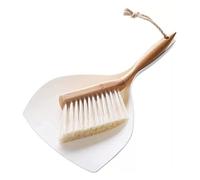 Set di scopa compatta e paletta per pulizia rapida, mini spazzatrice con manico e paletta per la polvere, per cucina, ufficio, scrivania, casa, aree per animali domestici e uso esterno, 29 cm, bianco