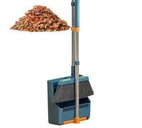 Set di scopa e paletta con manico regolabile, set combinato di scopa rotante a 180 gradi, leggero per camera da letto, giardino, cucina, garage, sala da pranzo