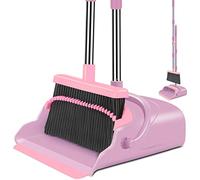 Set di scopa, scopa e paletta, per casa, scopa e paletta, per ufficio, colore: rosa