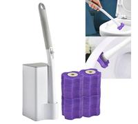 Set di scopino e porta scopino monouso per la pulizia professionale del WC