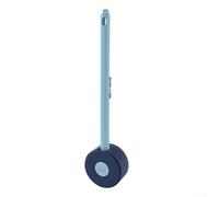 Set di scopino e supporto per WC con testina rotante a 360 gradi in silicone per camper, morbido materiale TPR pulisce e protegge le superfici del bagno (blu)