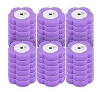 Set di scopino per WC con testine di ricambio usa e getta, manico lungo, accessori per WC 36 scovolini viola per una facile igiene