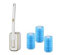 Set di scopino usa e getta per WC con sistema di pulizia con ricariche (set completo (scopino per WC + base + 24 ricariche)