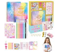 Set di scrapbook per la rivista - Notebook di scrittura creativa, libro di memoria decorativa, kit di cancelleria carina | Diario di ragazze divertenti per la journaling d'arte, esperienze di viaggio,