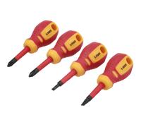 Set Di Screwdriver Insulated Slim Stubby Laser 4pc 8491