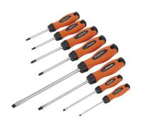 Sealey Screwdriver Set 8pc Alta Visibilità Arancione HV003