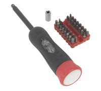 Set Di Screwdriver Torque Sealey 34Pc 2-10Nm 1/4"Sq Drive Include Bits STS100