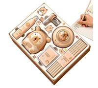 Set di scrittura per ragazze - temperamatite animale, set da scrittura | materiale scolastico con gomme elettriche, matite per aule, lezioni di casa, per la scuola, set di scrittura