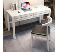 Set di scrivania e sedia in legno massello, scrivania moderna per casa e ufficio con sedia, struttura robusta per uno spazio di lavoro produttivo