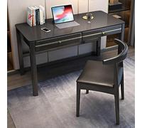 Set di scrivania e sedia in legno massello, scrivania moderna per casa e ufficio con sedia, struttura robusta per uno spazio di lavoro produttivo