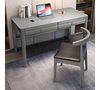 Set di scrivania e sedia in legno massello, scrivania moderna per casa e ufficio con sedia, struttura robusta per uno spazio di lavoro produttivo