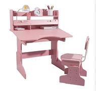 Set di scrivania e sedia regolabile, tavolo da studio ergonomico con scrivania inclinata, libreria scolastica per ragazzi e ragazze, perfetto per lo spazio di lavoro domestico e l'apprendimento degli