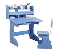 Set di scrivania e sedia regolabile, tavolo da studio ergonomico con scrivania inclinata, libreria scolastica per ragazzi e ragazze, perfetto per lo spazio di lavoro domestico e l'apprendimento degli