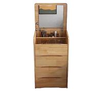 Set di scrivanie con specchio illuminato a ribalta, vanità per il trucco con 3 cassetti e sgabello, tavolino da toilette con luce touch screen e organizzatore di gioielli