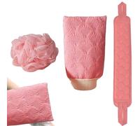 Set di scrub per il corpo - soluzione di correzione difficile da raggiungere, spazzola per la schiena di lusso, scrub a rete 3D + manico ergonomico, anti-muffa, robusto | per la decorazione di