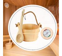 Set di secchio e mestolo per sauna per uomini e donne con indicatore di
