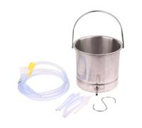 Set di secchio per la pulizia del colon in acciaio inox da 1,6 l, con ugelli multipli, adatto per uomini e donne, set di pulizia durevole in acciaio inossidabile