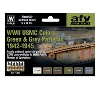 Set Di Seconda Guerra Mondiale Usmc Colors Verde & Grey Modelli 1942-1945