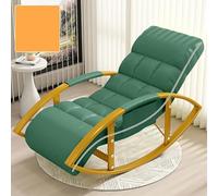 Set di sedia a dondolo e poggiapiedi oversize per il tempo libero, schienale e poggiapiedi regolabili, perfetto per patio, balcone e soggiorno, comoda sedia reclinabile color smeraldo