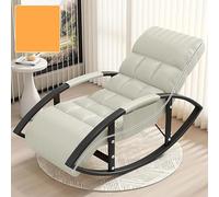 Set di sedia a dondolo e poggiapiedi oversize per il tempo libero, schienale e poggiapiedi regolabili per esterni e soggiorno, comfort, perfetto per patio reclinabile per balcone e relax (colore