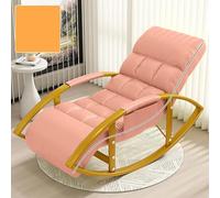 Set di sedia a dondolo e poggiapiedi oversize rosa, schienale regolabile e poggiapiedi, perfetto per soggiorno e patio, relax, comoda poltrona reclinabile per balcone e uso esterno