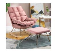 Set di sedie a dondolo relax con poggiapiedi, comodo divano pigro per piccoli spazi, perfetto per soggiorno, camera da letto, balcone, design compatto per il massimo relax