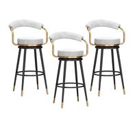 Set di sedie componibili a scaffale con Rotazione e Schiena Bassa, poltrone da Bar in Velluto per Il pianterreno e la Cucina - (1 pc Altezza seggio 65 cm)