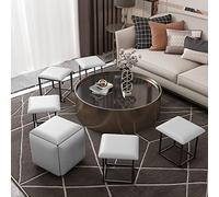 Set di sedie cubiche impilabili 5 in 1 con ruote, per soggiorno, camera da letto, sala da pranzo